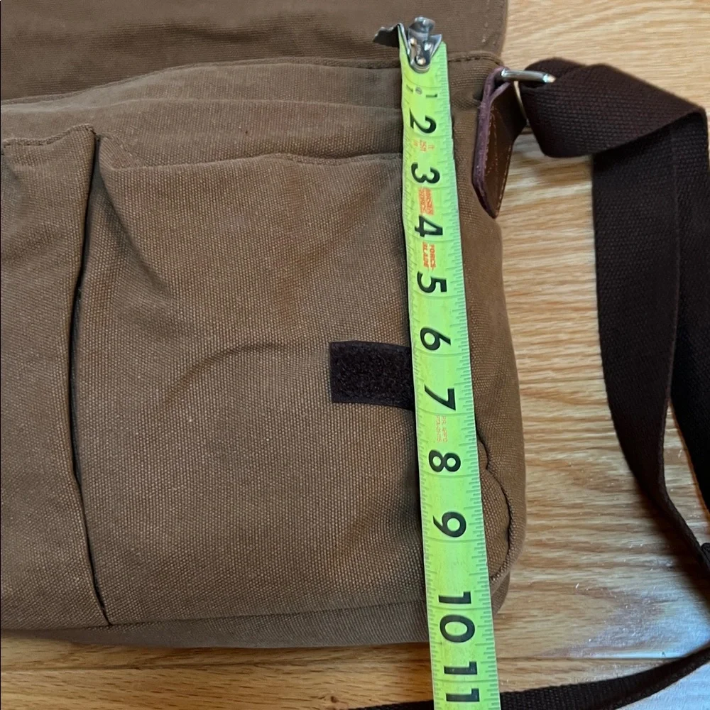 Augur Canvas Messenger Bag with leather accents rugged casual